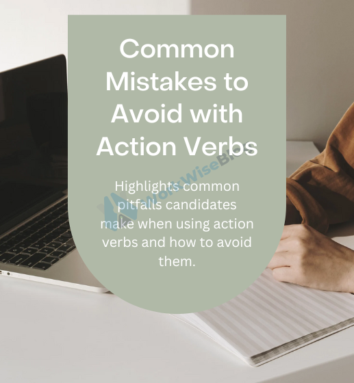 List of strong action verbs categorized into leadership, problem-solving, results-oriented, teamwork, communication, and technical operations.
